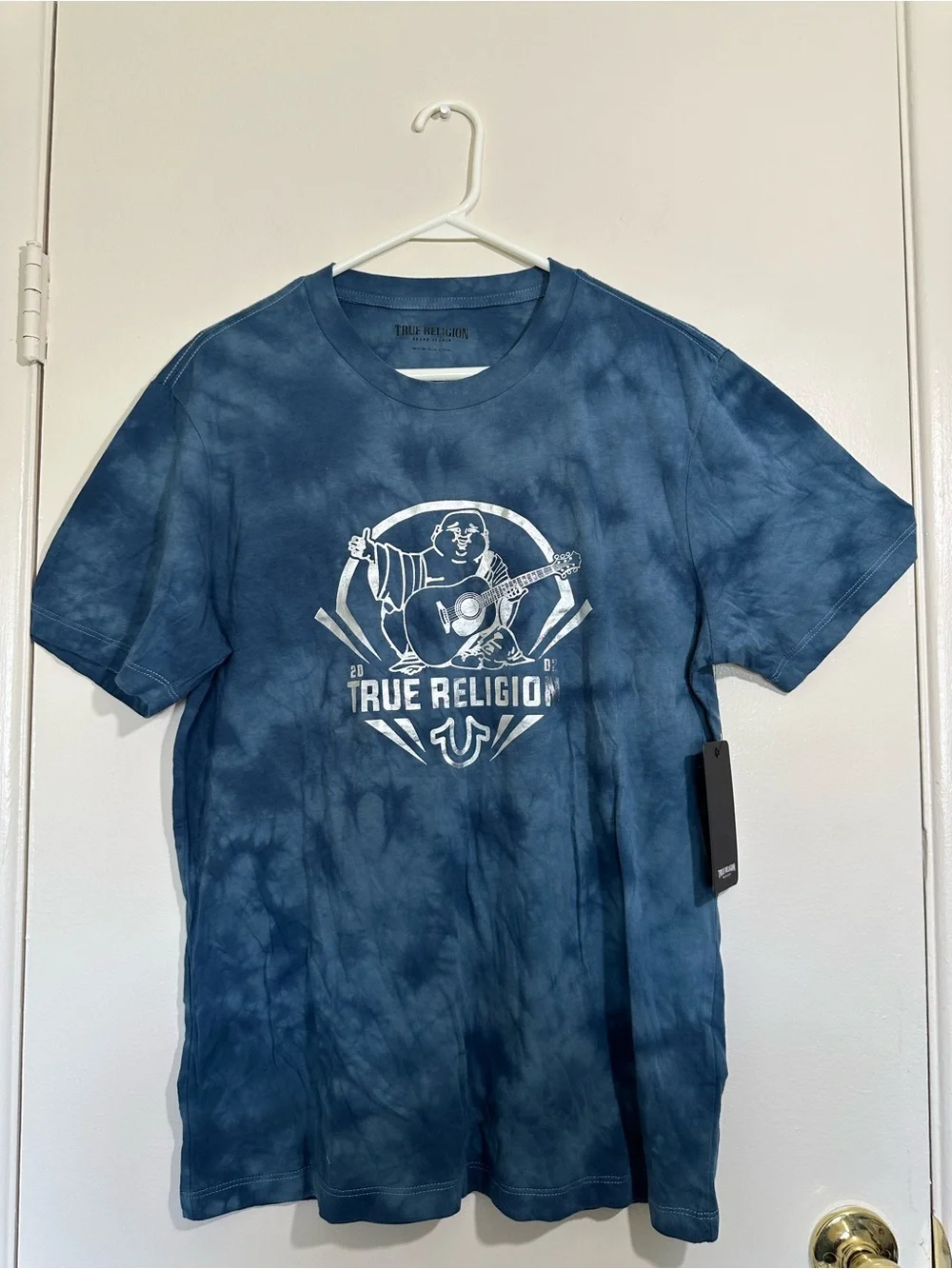 True Religion Navy Tie-Dye Graphic Crewneck Tee